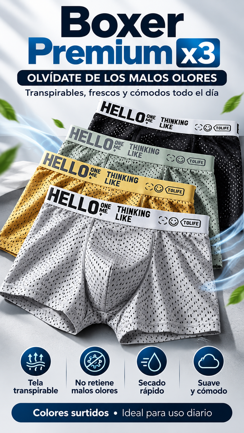 Boxer Premiumx3 OLVIDATE DE LOS MALOS OLORES · Hero (principal)